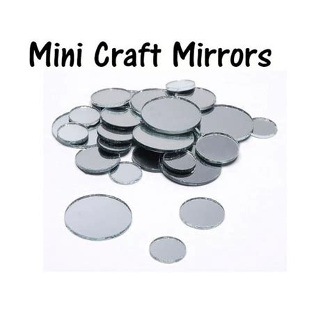 2 Inch Glass Craft Mini Small Round Mirrors 24 Pieces Mirror Mosaic