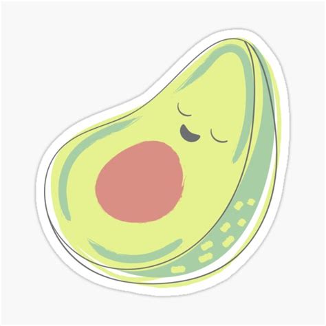 The Cutest Avocado Ever Sleeping Avocado Sticker For Sale By Fanny