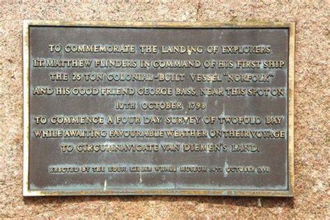 Landing Of Matthew Flinders And George Bass Monument Australia
