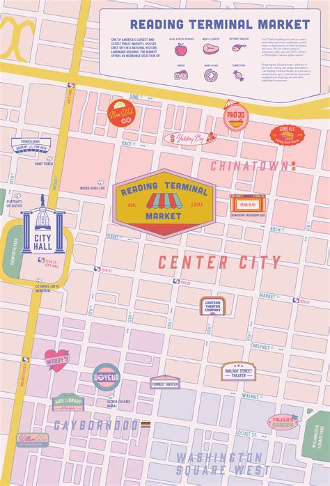 Philadelphia Center City Map On Behance