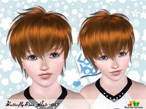 Sleek Seductress Hairstyle Hair 57 By Butterfly Sims 3 Hairs