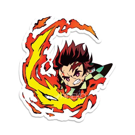 Tanjiro Flame Breathing Sticker Pineko