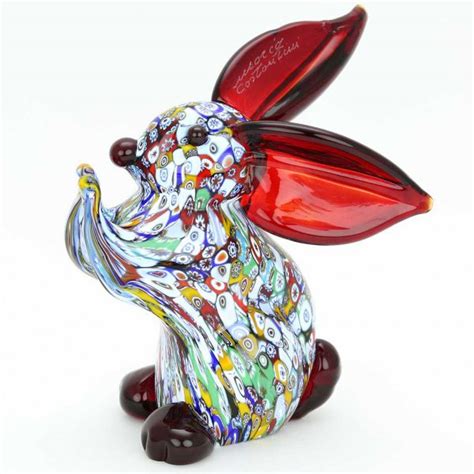 Murano Sculptures Murano Glass Millefiori Rabbit