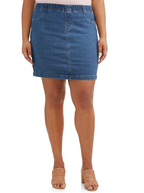 Collections Etc Denim Skort With Cargo Pocket At Amazon Womens