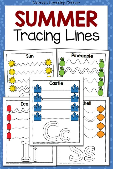 Summer Tracing Worksheets For Preschool Mamas Learning Corner