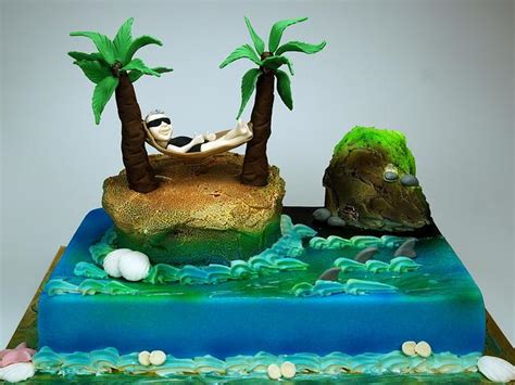 Our traditional cake recipes mean that we can guarantee a quality cake, delivered to you every time you order a sweet cake from bakerdays! Tropical Island Birthday Cake for Him - cake by Beatrice ...