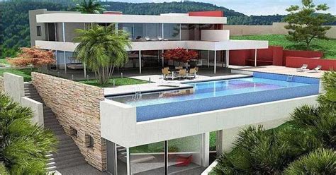 Rumah minimalis dua lantai ada kolam renang. Konsep Terkini 42 Desain Rumah Lantai 2 Dengan Kolam Renang