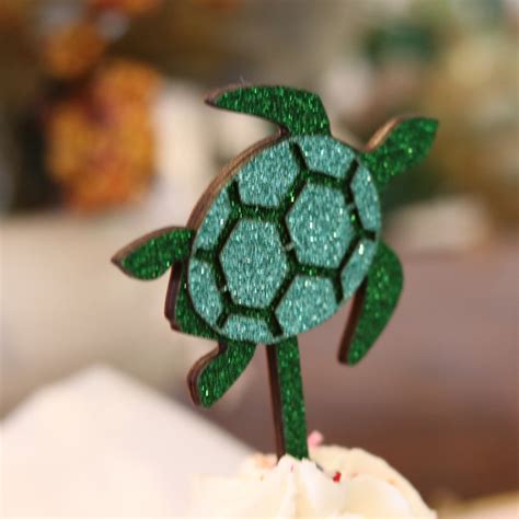 Sea Turtle Party Turtle Cupcake Toppers Set 12 Sealife Etsy