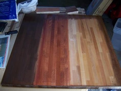 Since it has been six months since we finished our butcher block counters i thought i'd share what we stained them with and how they are. Ikea butcher block table stain | DIY Ideas | Pinterest