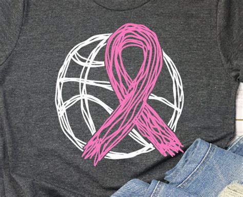 Tackle Basketball Breast Cancer Svg Awareness Ribbon Svg Play Etsy