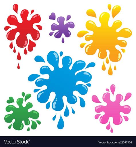 Colorful Ink Blots Collection 1 Vector Illustration Download A Free