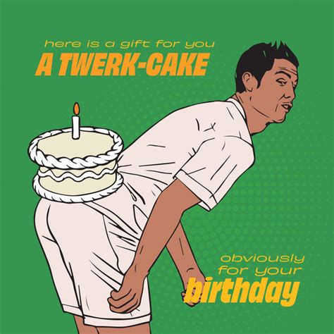 Ronaldo Twerk Cake Happy Birthday Card Boomf