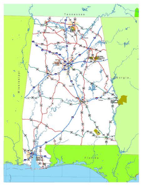 Free Vector Map Alabama State Us Adobe Illustrator And Pdf Download