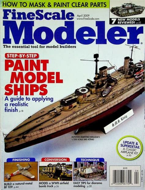 Fine Scale Modeler Magazine April 2009 Step By Step Paint Model Ships