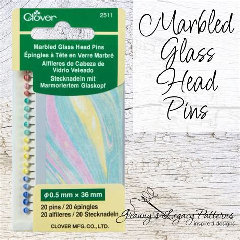 Marbled Glass Head Pins 051221725111