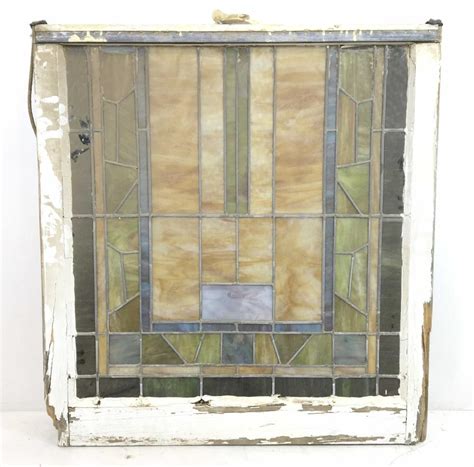 Lot Antique Stained Glass Window Pane