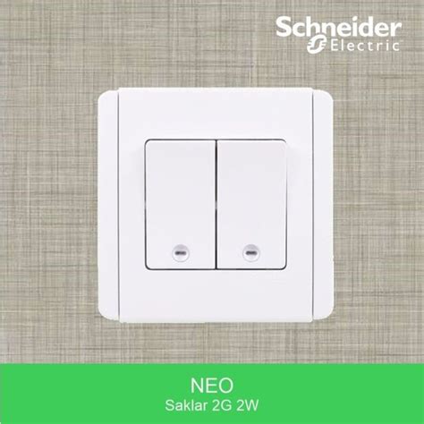 Neo Saklar 2 Gang 2 Arah Vertical Putih E3032v2 E G3 Lazada Indonesia