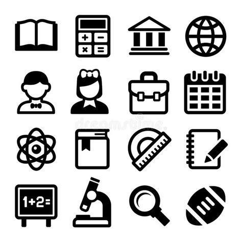 School And Education Icons Set Stock Vector Illustration Of Icon