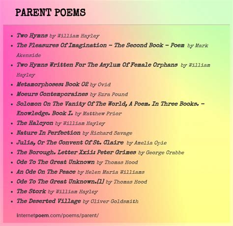 Parent Poems