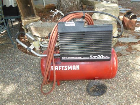 Lot 89 Craftsman Air Compressor 5 Hp 20 Gallon 220 Volt Not