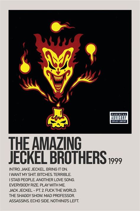 The Amazing Jeckel Brothers By Insane Clown Posse Minimalist Album Polaroid Poster In