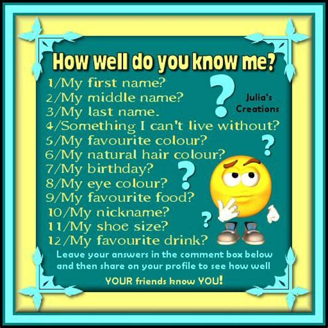 How Well Do You Know Me Quiz Quizony Com Riset