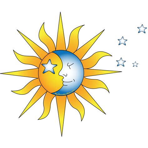 Sun Moon Crescent Stroke Celestial Png And Svg Design For T Shirts