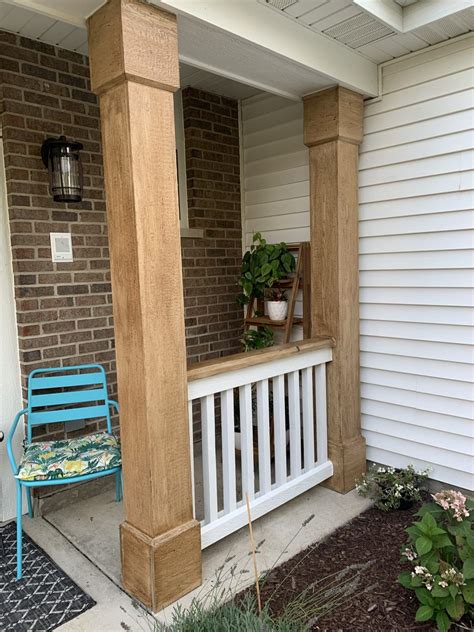 DIY: Faux Wood Porch Columns Botanico Collective in 2021 | Porch columns, Wood columns porch 