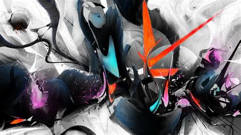 Wallpaper Colorful Digital Art Anime Abstract Paint