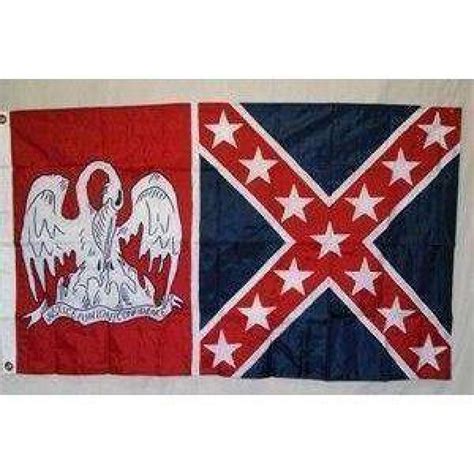 Louisiana Red Battle Flag Nylon Embroidered 3 X 5 Ft