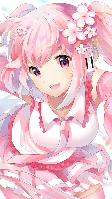 Download 1080x1920 Vocaloid Sakura Miku Hatsune Miku