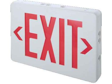 Tcp Red Led Exit Sign With Battery 22743