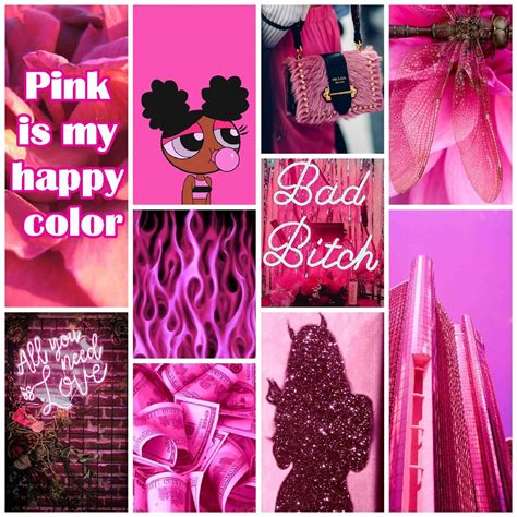 Rosa Collage Kit Pink Collage Kit Baddie Aesthetic Pink Etsy