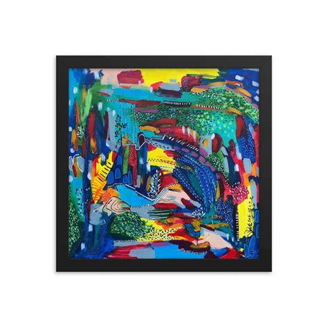 Framed Abstract Art Print Poster Print Landscape Abstract Etsy