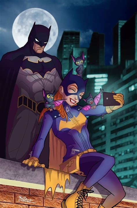 batman and batgirl by david enebral cómics de batman batman y batichica batman caricatura