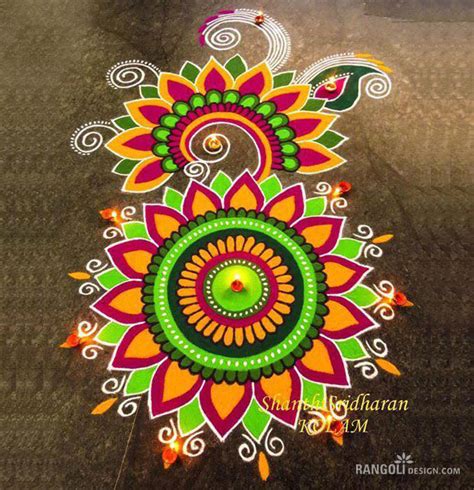 30 Beautiful Diwali Rangoli And Kolam Designs By Shanthi Sridharan
