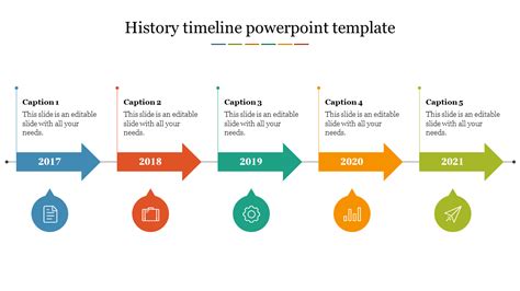 History Timeline Powerpoint Template Slide Presentation