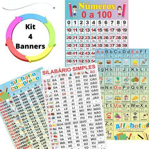 Kit Banner Silabas Simples Complexas Alfabeto N Meros Na Americanas