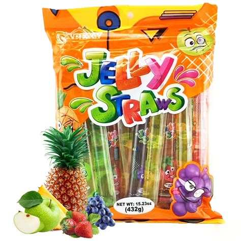 Buy Apexy Jelly Straws Fruit Jelly Filled Strips Tiktok Candy Trend