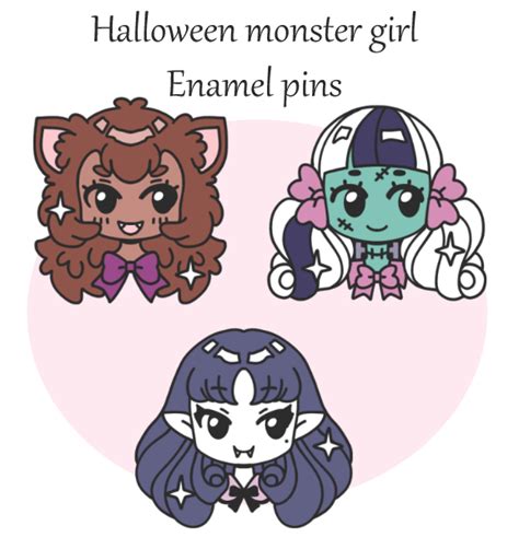15 Inch Monster Girl Enamel Pins · Zambicandy · Online Store Powered
