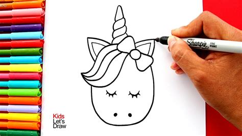 Aprende A Dibujar Una Cabeza De Unicornio Kawaii Fácil Para Decorar