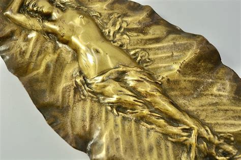 Proantic Art Nouveau Bronze Half Naked Woman By Delperier 1965 1936