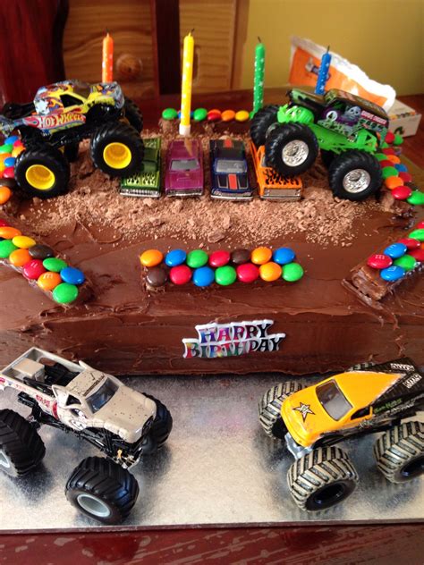 Monster Truck Cake Made By Me Monster Truck Birthday Party Ideas Cake Monster Trucks
