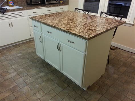 Making A Kitchen Island From Base Cabinets Image To U