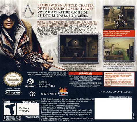 Assassin S Creed 2 Discovery Ds On Ds Game
