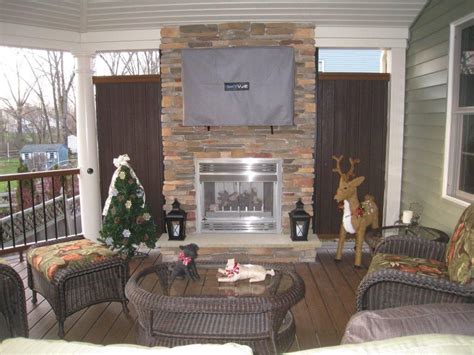 Covered Deck With Outdoor Fireplace Amazing Deck Deck Fireplace