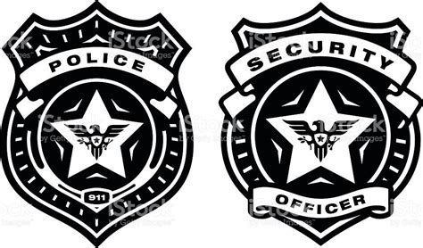 Police Officer Badge And Security Officer Badge Professional Artwork