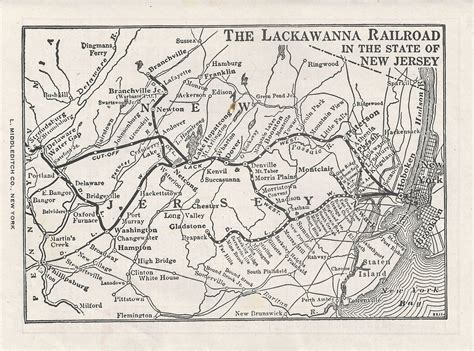 Delaware Lackawanna And Western Railroad Map 1948 New Jer Flickr