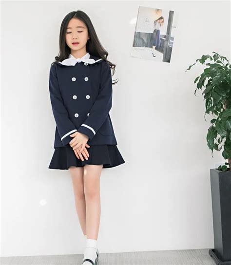 Kids Hand Knitted School Uniform Sweaters Business Suits For Girls