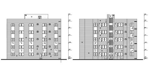 5 Storey Apartment Building Elevation Design Autocad File Cadbull Images